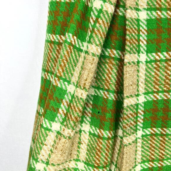 Vintage Sears Union Made Plaid Wool Skirt Small - Picture 4 of 8